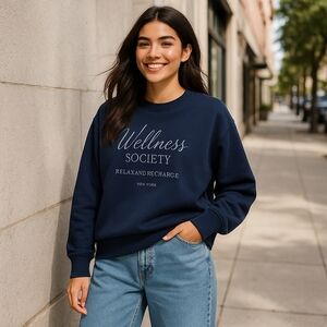 Wildfox “Wellness Society” Keely Raglan Sweatshirt – Size M – NWT